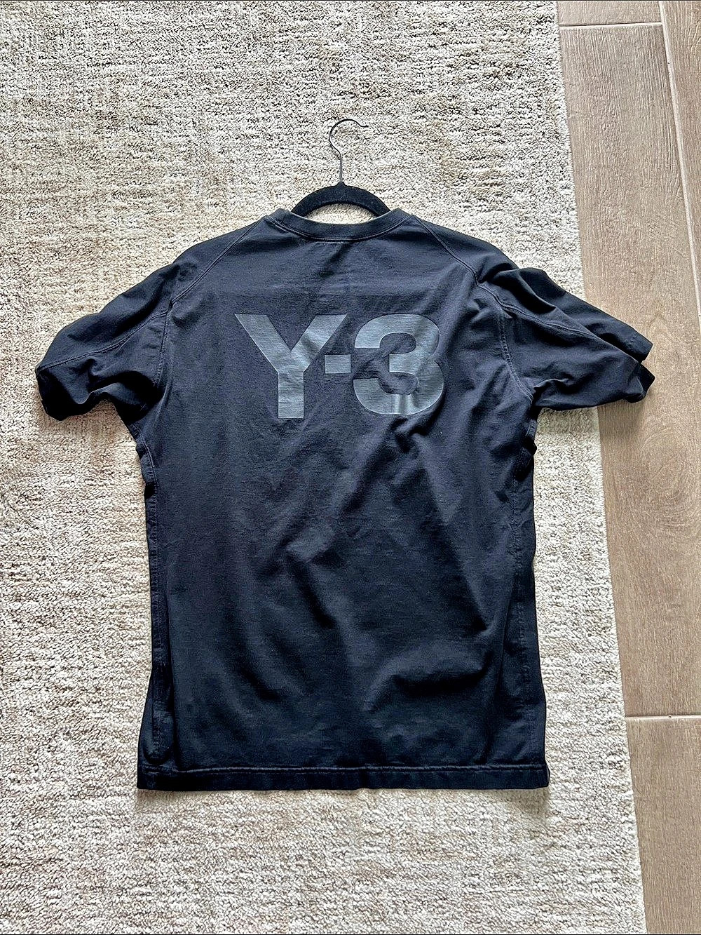 Y-3 Classic Back Logo Short Sleeve Tee in Black Size Small